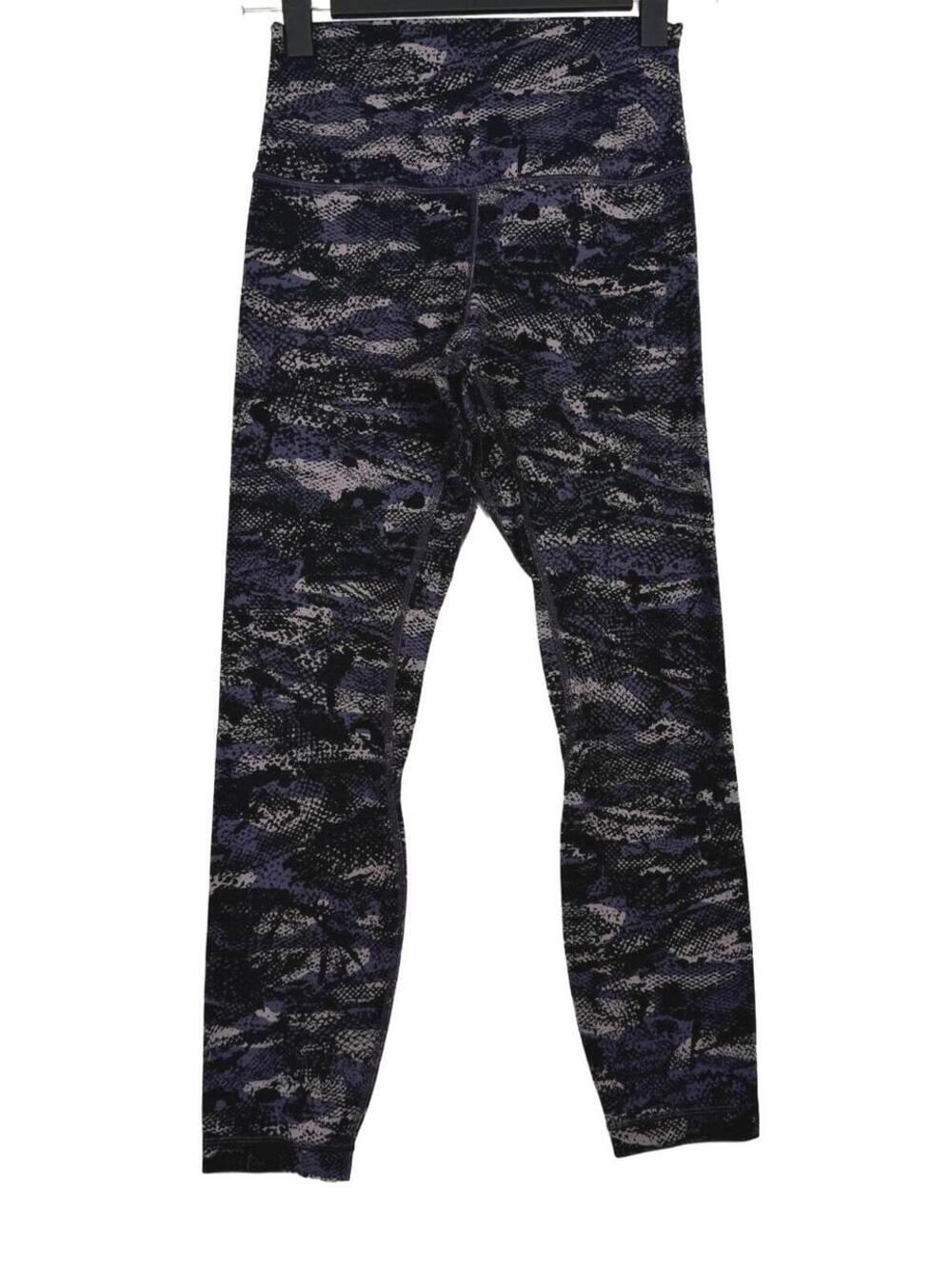 Lululemon Align‎ Pant II 25" Rip Wave Purple Thunder Black Nulu High Rise Size 4